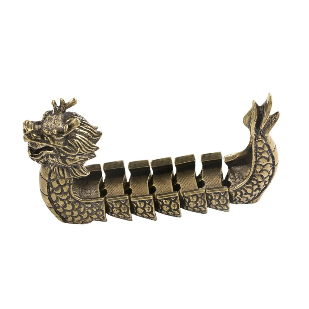 Brass Dragon Boat Figurine – Desk & Tea Table Ornament