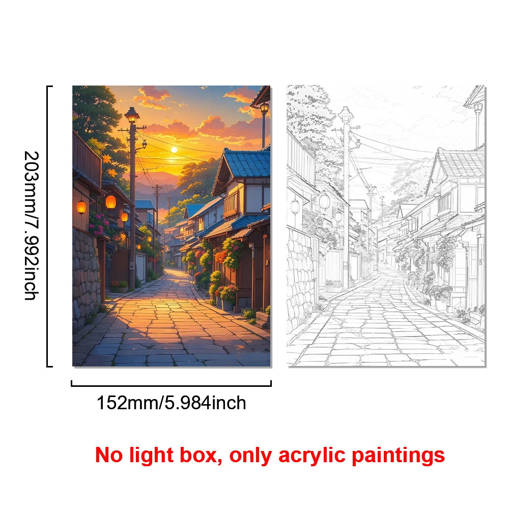 USB LED City Night Scene Light Picture – Wood Frame Wall Art