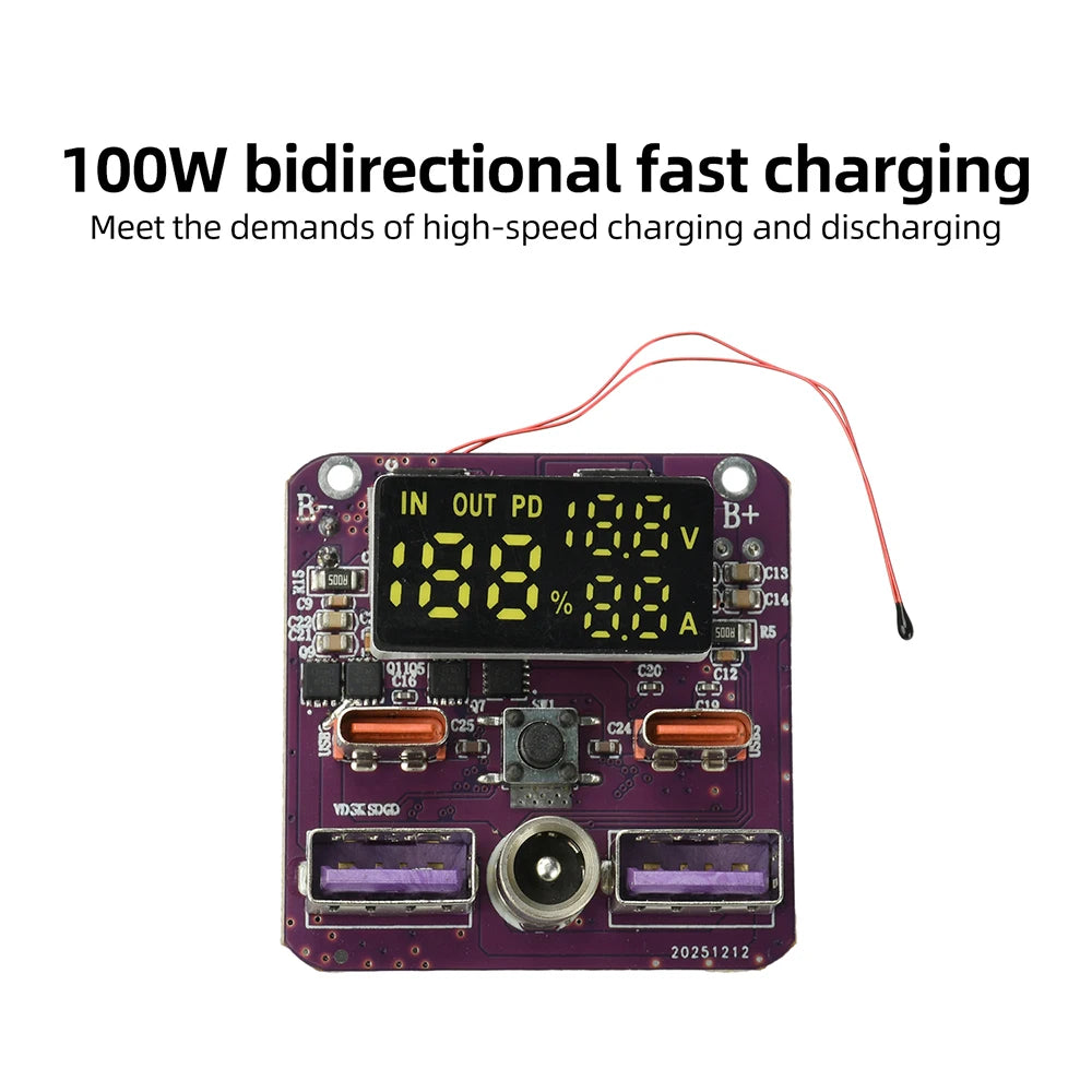 4S PD 100W Bidirectional Fast-Charging Module 20V 5A