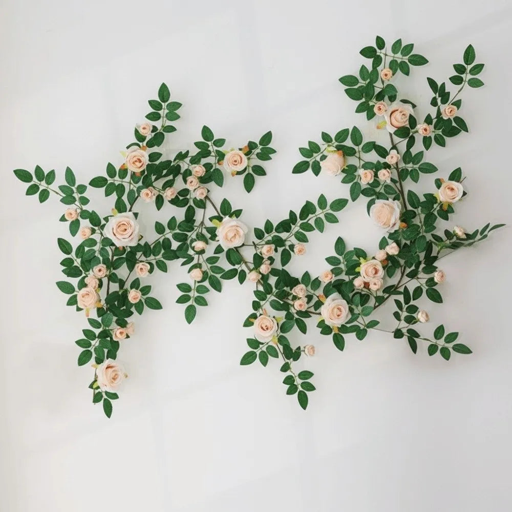 190cm Artificial Rose Vine | Silk Hanging Flower Rattan Decor