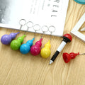 Gourd Shape Novelty Ballpoint Pen with Key Ring – Kids Gift