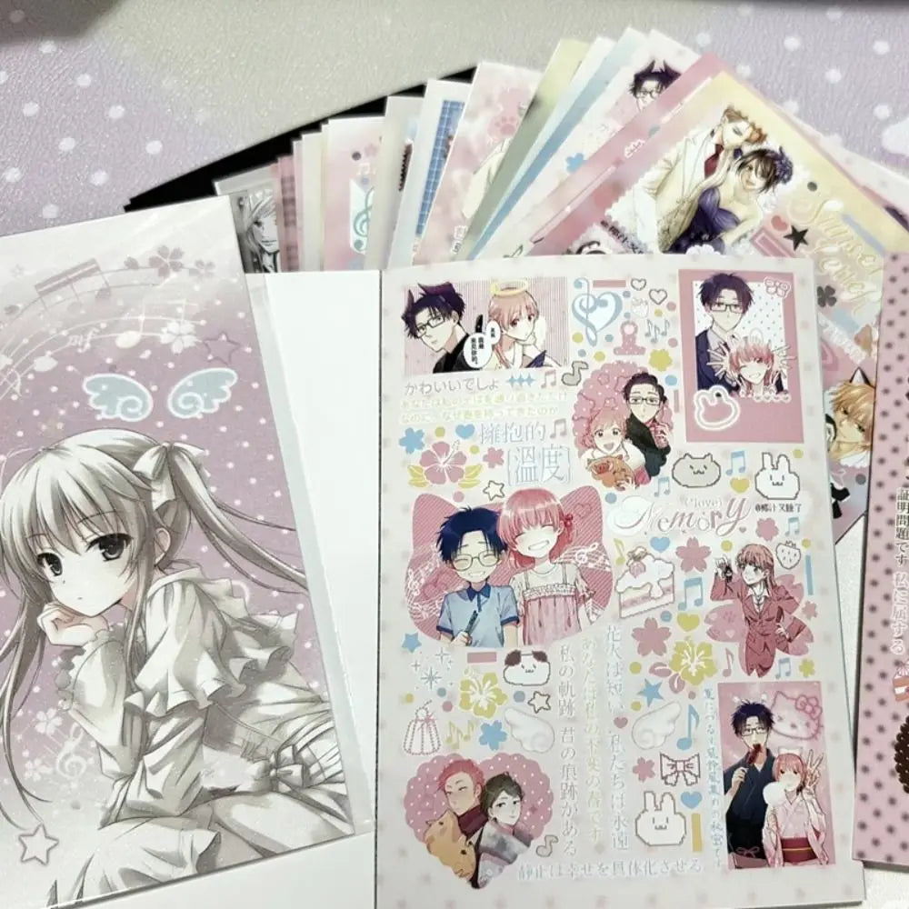 Japanese Pink Cartoon Sticker Book – DIY Scrapbook Supplies