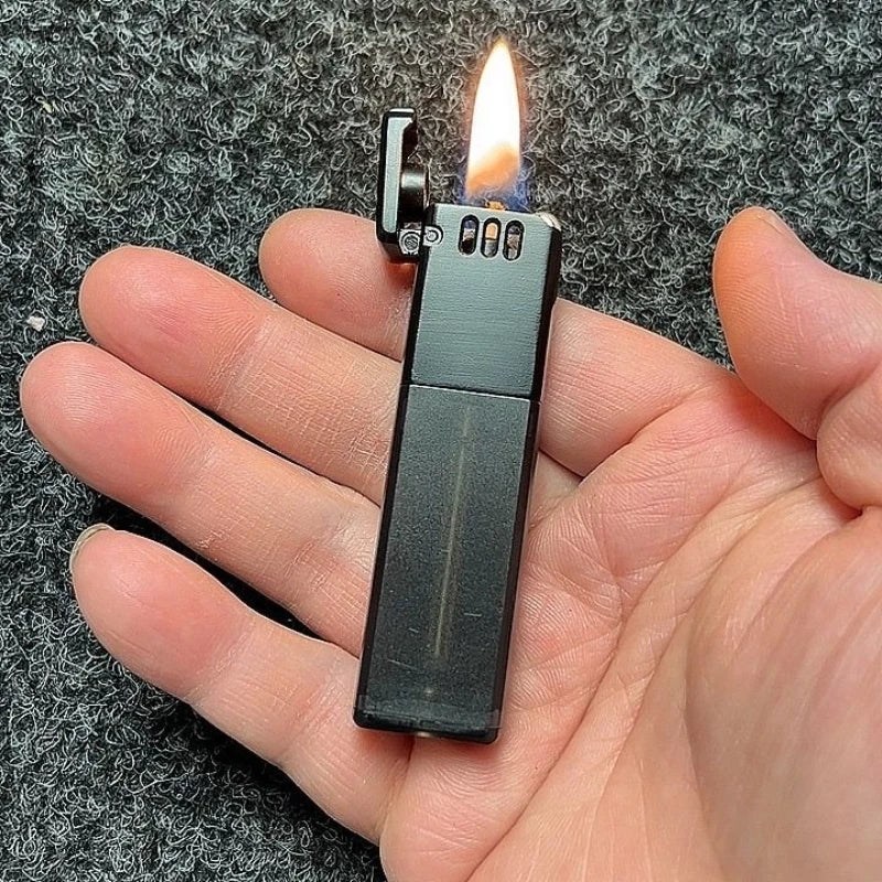 Transparent Acrylic Grinding Wheel Lighter – Visible Fuel Window