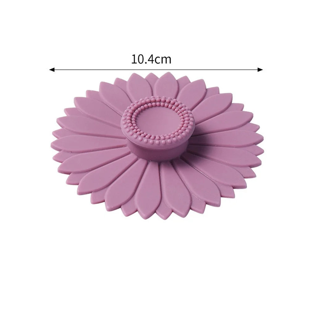 Sunflower Silicone Mug Lid – Dustproof Cup Cover, FCM Safe