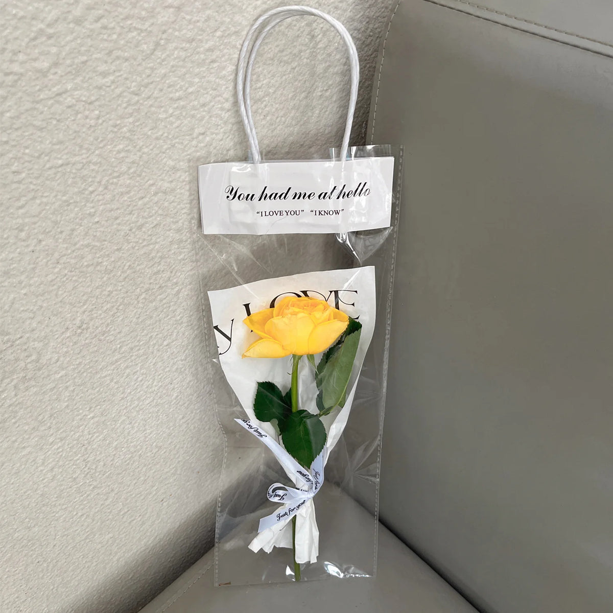 10-Pack Transparent Flower Bouquet Gift Bags | PVC Tote