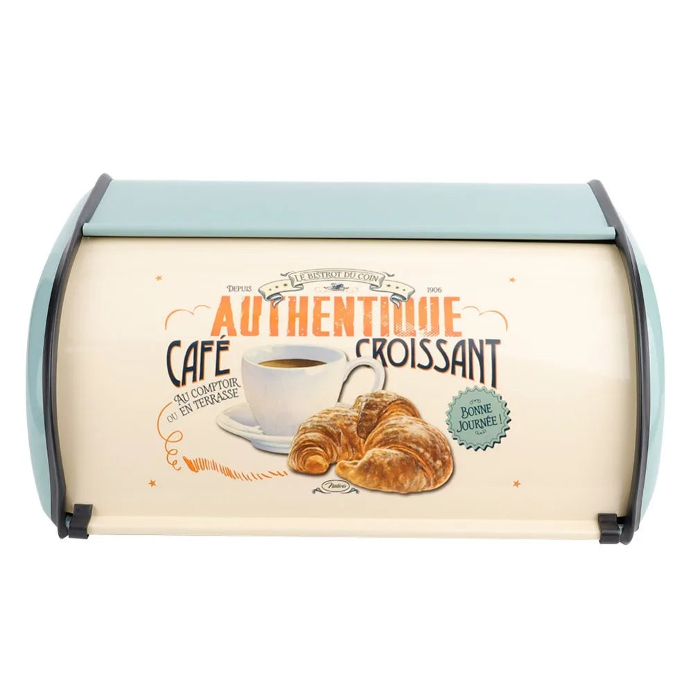 Large Metal Roll Top Bread Box – Red or Blue | 4.5L Kitchen