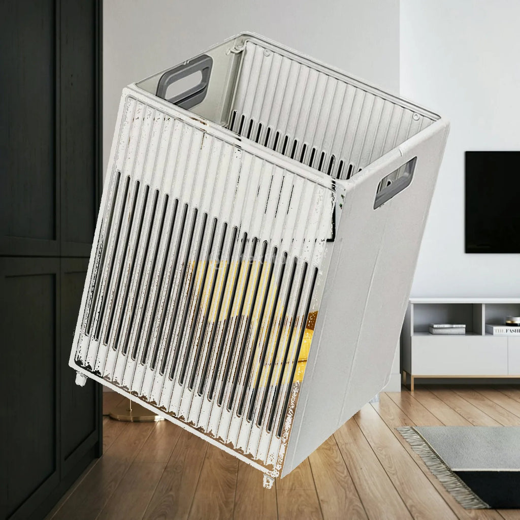 Foldable Laundry Basket with Handles – PP Storage Hamper