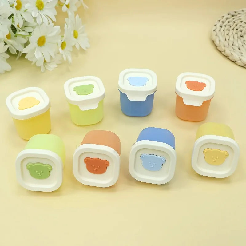 Silicone Baby Food Freezer Grid Mold & Ice Tray Storage Box