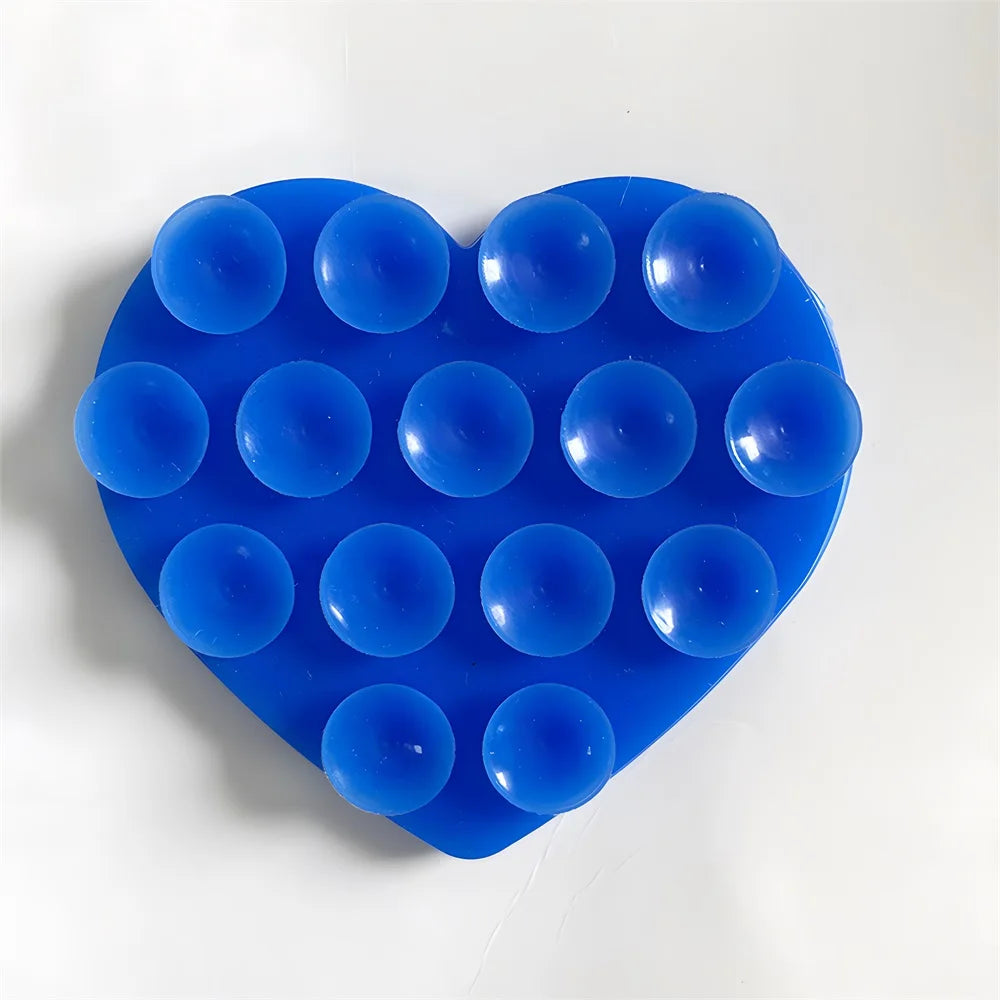 Heart-Shaped Silicone Suction Cup Phone Holder | Anti-Slip