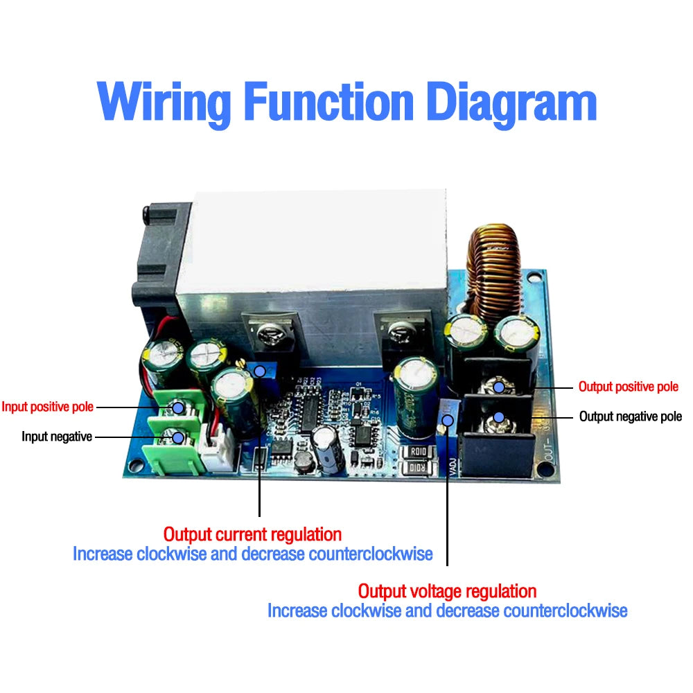 600W DC-DC Buck Converter 12-75V Adjustable CV CC Power Module