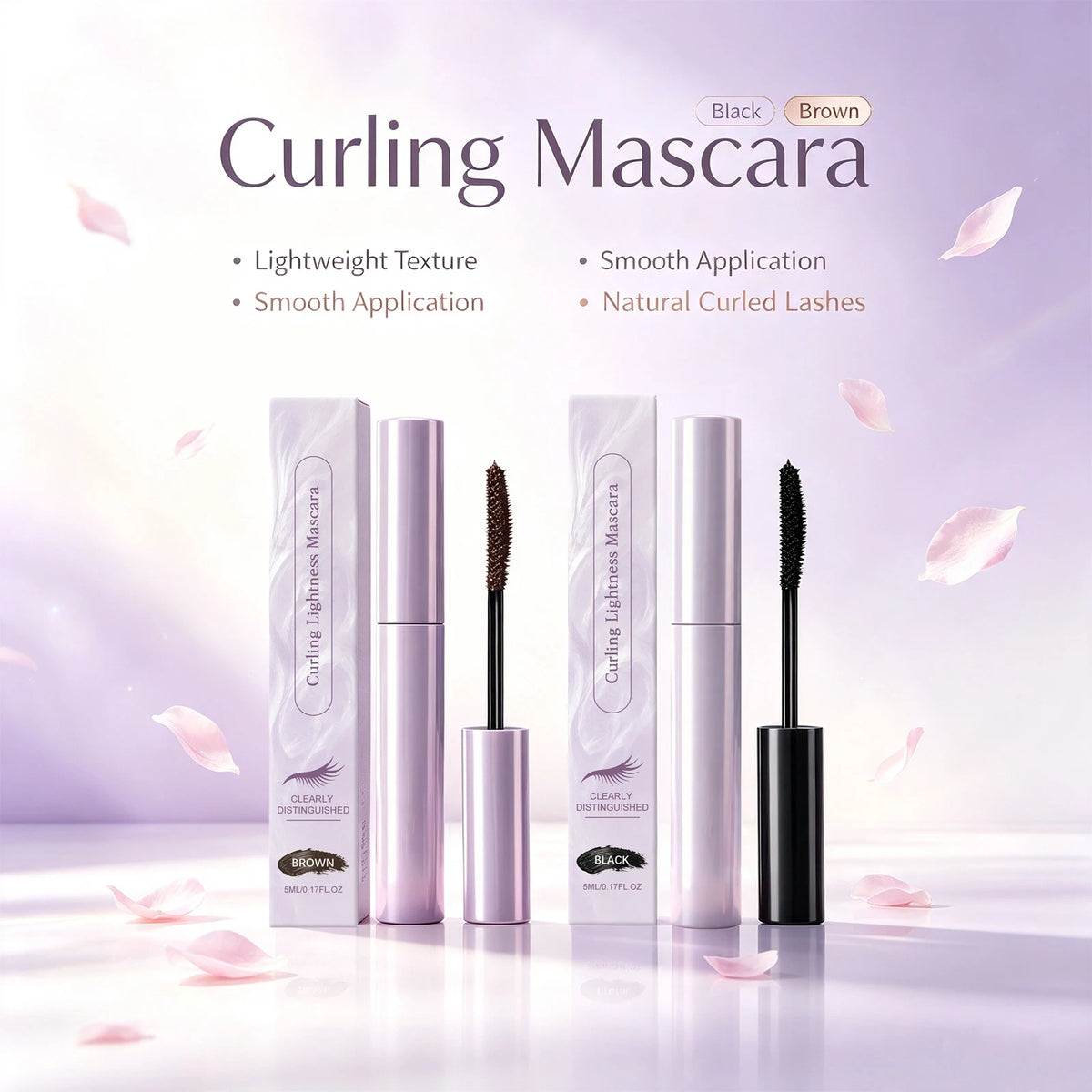 Waterproof Curling Mascara – Lifted Lashes | Black & Brown