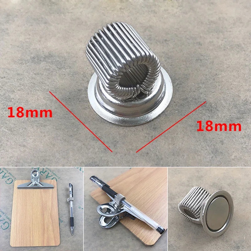 Metal Spring Pen Holder with Pocket Clip – 1, 2 or 3 Hole