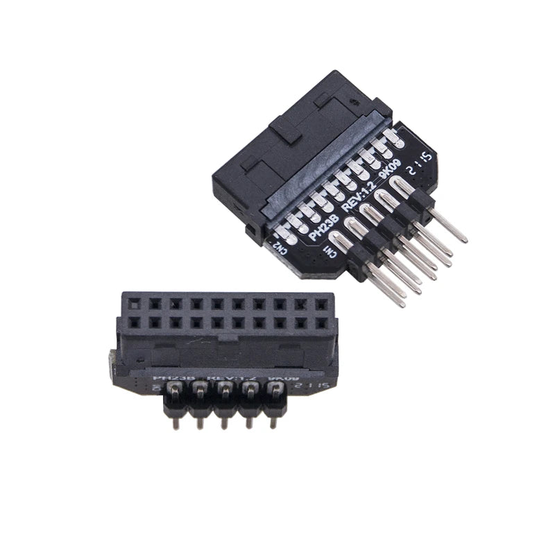 USB 9-Pin to 19-Pin Motherboard Header Splitter Adapter Cable