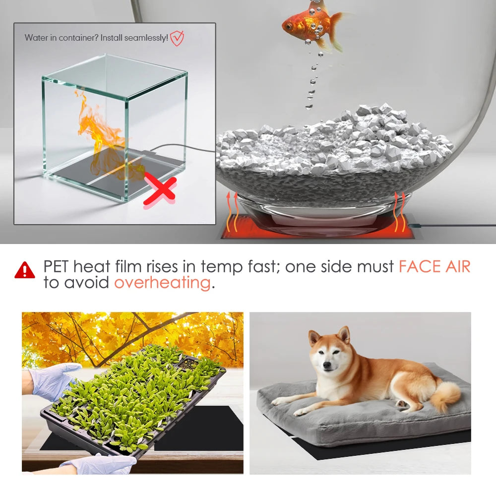 Reptile & Plant Heating Mat with Thermostat | 5W–45W PET