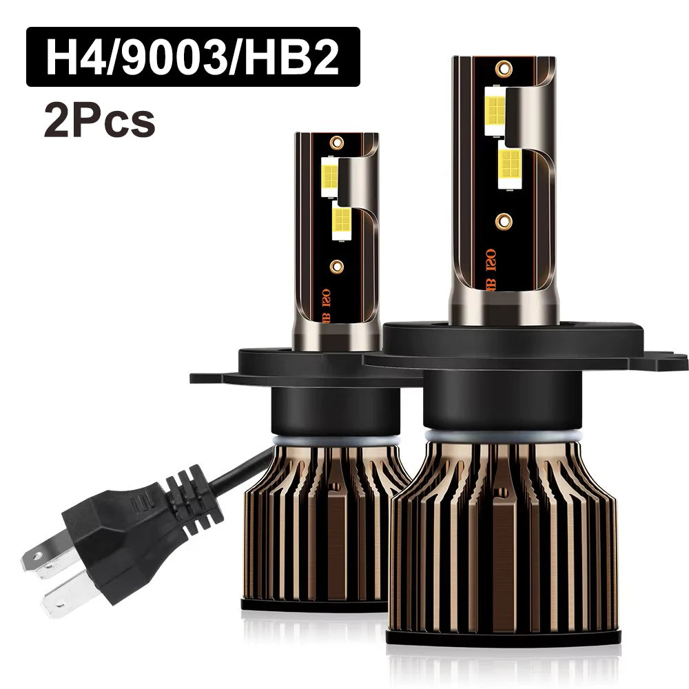 2-Pack LED Headlight Bulbs H4 H7 H11 20000LM 120W 6500K CSP