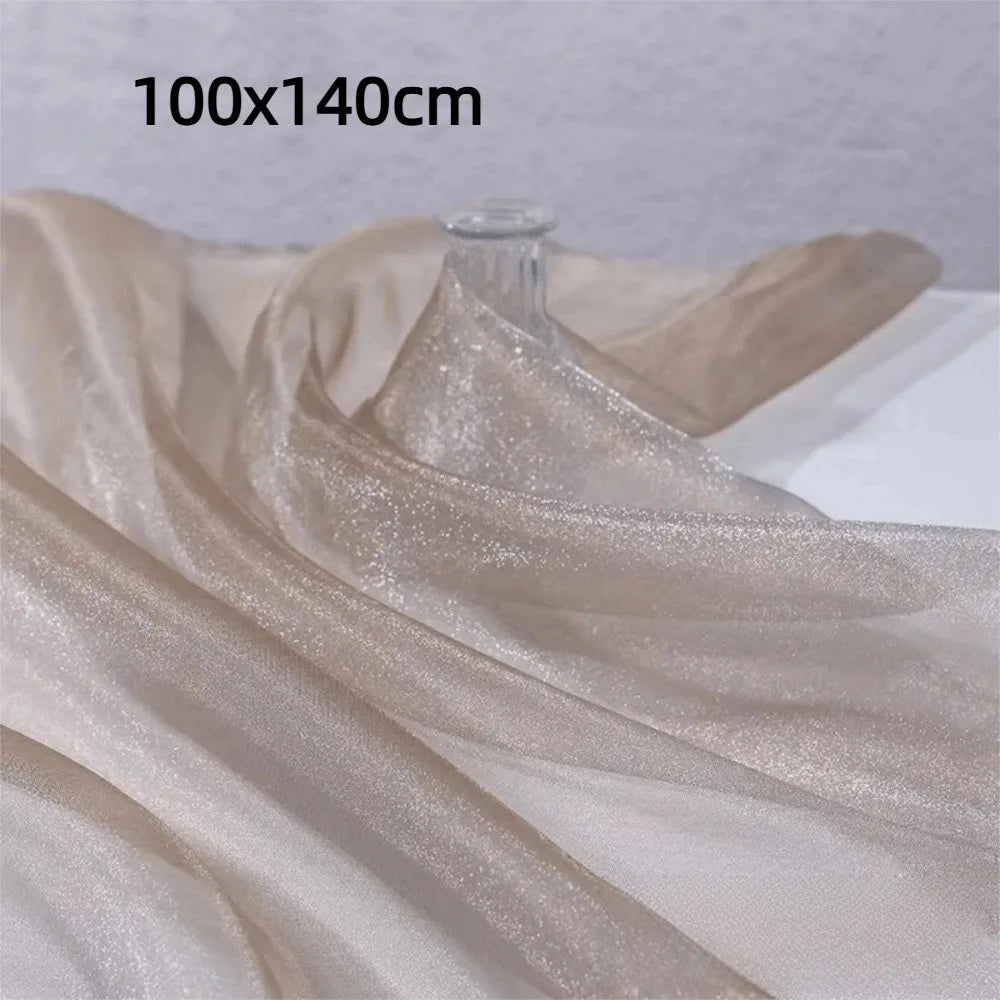 Glitter Organza Fabric – Shiny Tulle DIY Material 140cm Wide