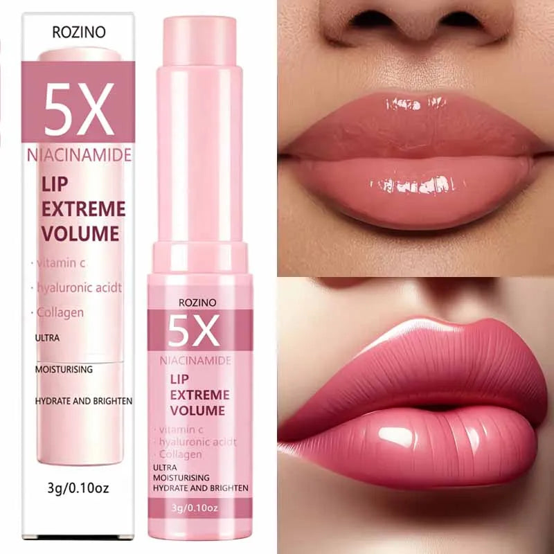 ROZINO Niacinamide Volumizing Lip Balm – Vitamin C & Collagen