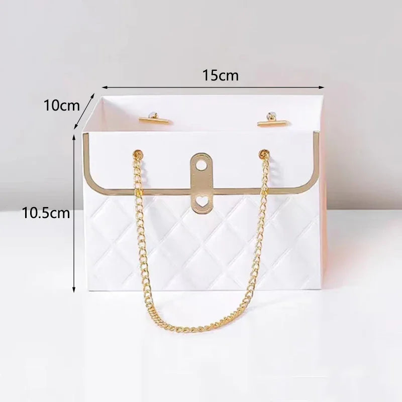Foldable Flower Tote Gift Box Bag – Rose Bouquet & Candy Pack
