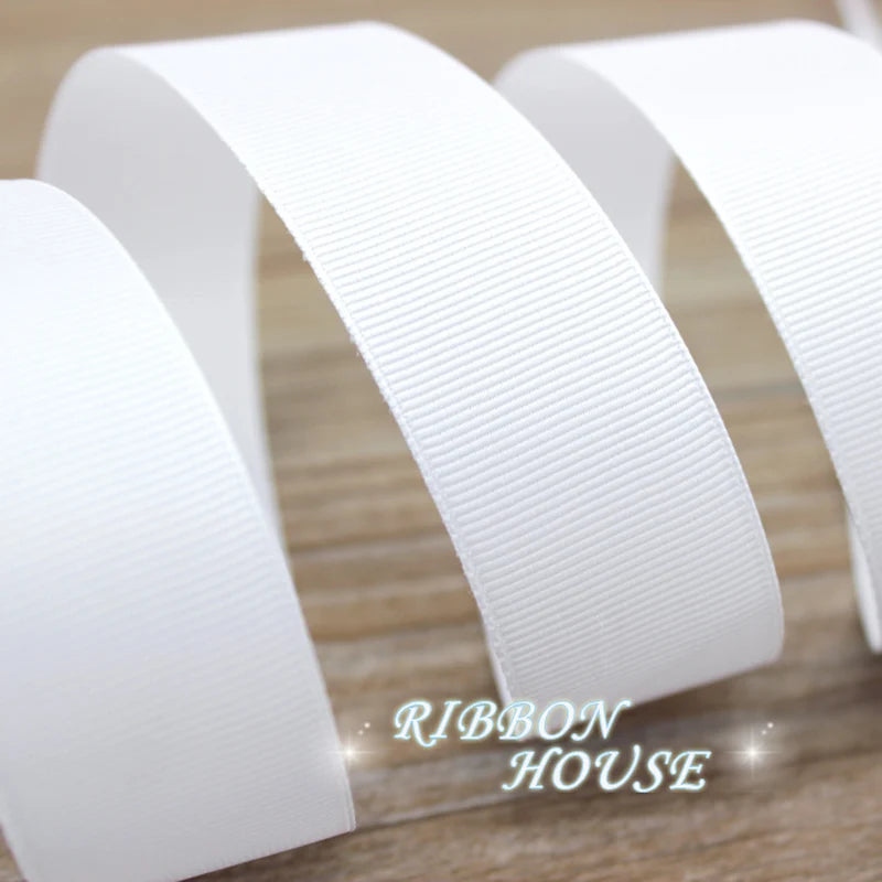 White Grosgrain Ribbon 10M – Gift Wrap & Christmas Decor