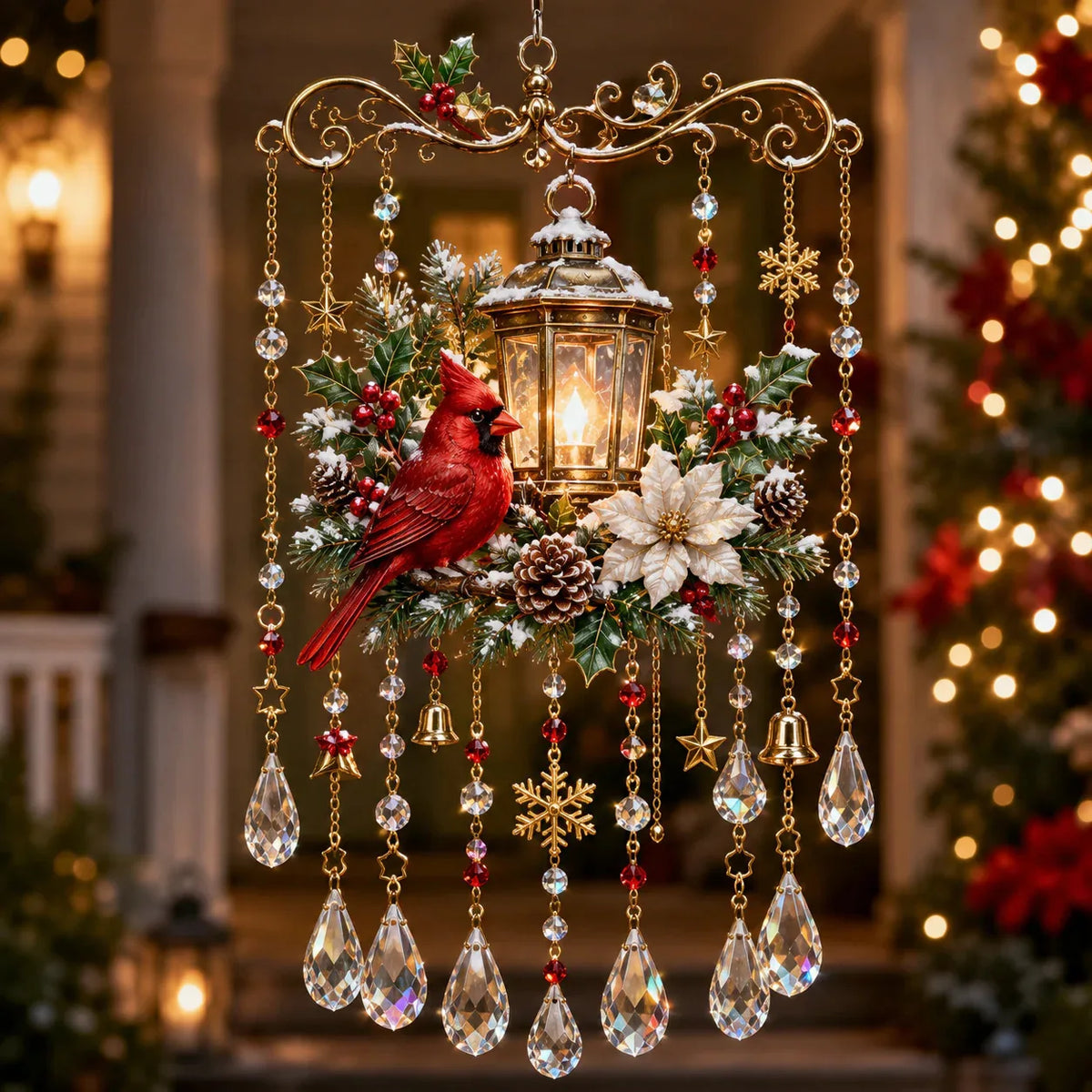 Crystal Pendant Wind Chime – Christmas Hanging Ornament