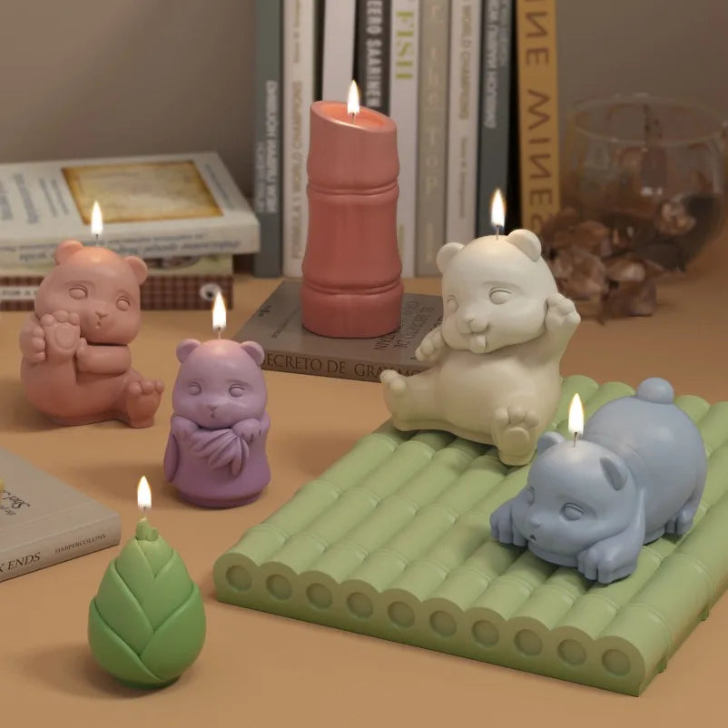 3D Panda Silicone Mold – Candle Soap Resin Chocolate DIY Craft