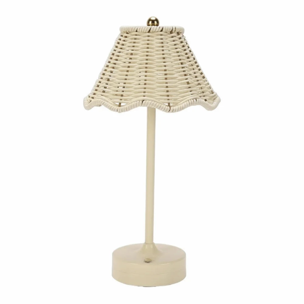 Touch Sensor LED Rattan Desk Lamp – Wireless Rechargeable
