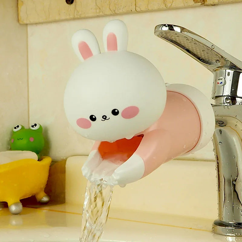Cartoon Baby Silicone Faucet Extender – Splash-Proof Kids