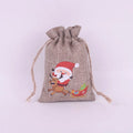 Christmas Burlap Drawstring Gift Bag – Festive Linen Pouch