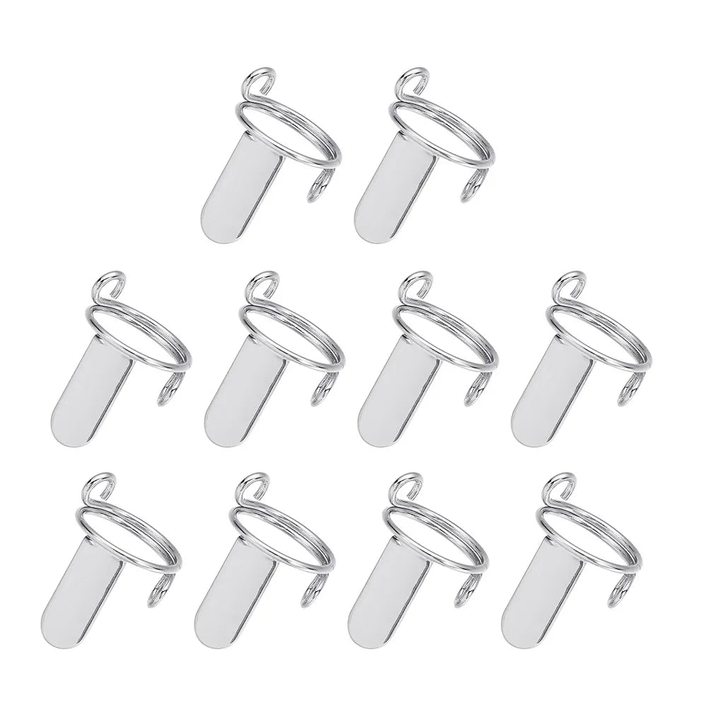 Reusable Gold Fingertip Nail Rings – Y2K Nail Art Set of 10