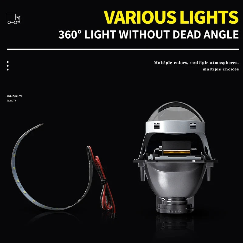 LED Devil Eyes DRL Module – Projector Lens Retrofit, 6 Colors
