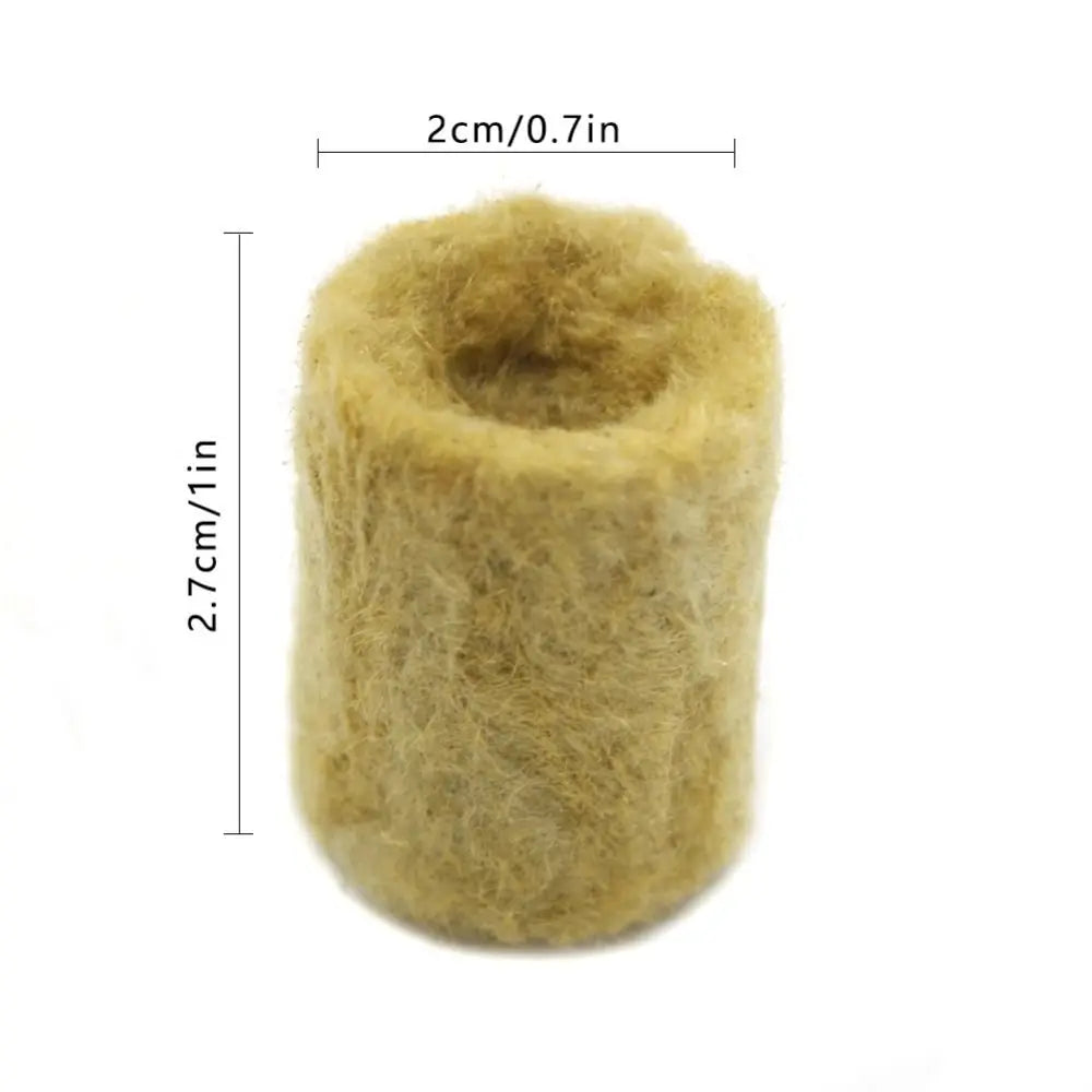 50-Pack Rock Wool Hydroponic Seedling Plugs 27×20mm