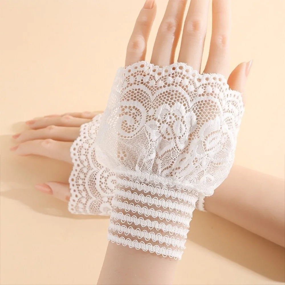 Women's Detachable Embroidery Fake Cuffs – Elegant Wristbands
