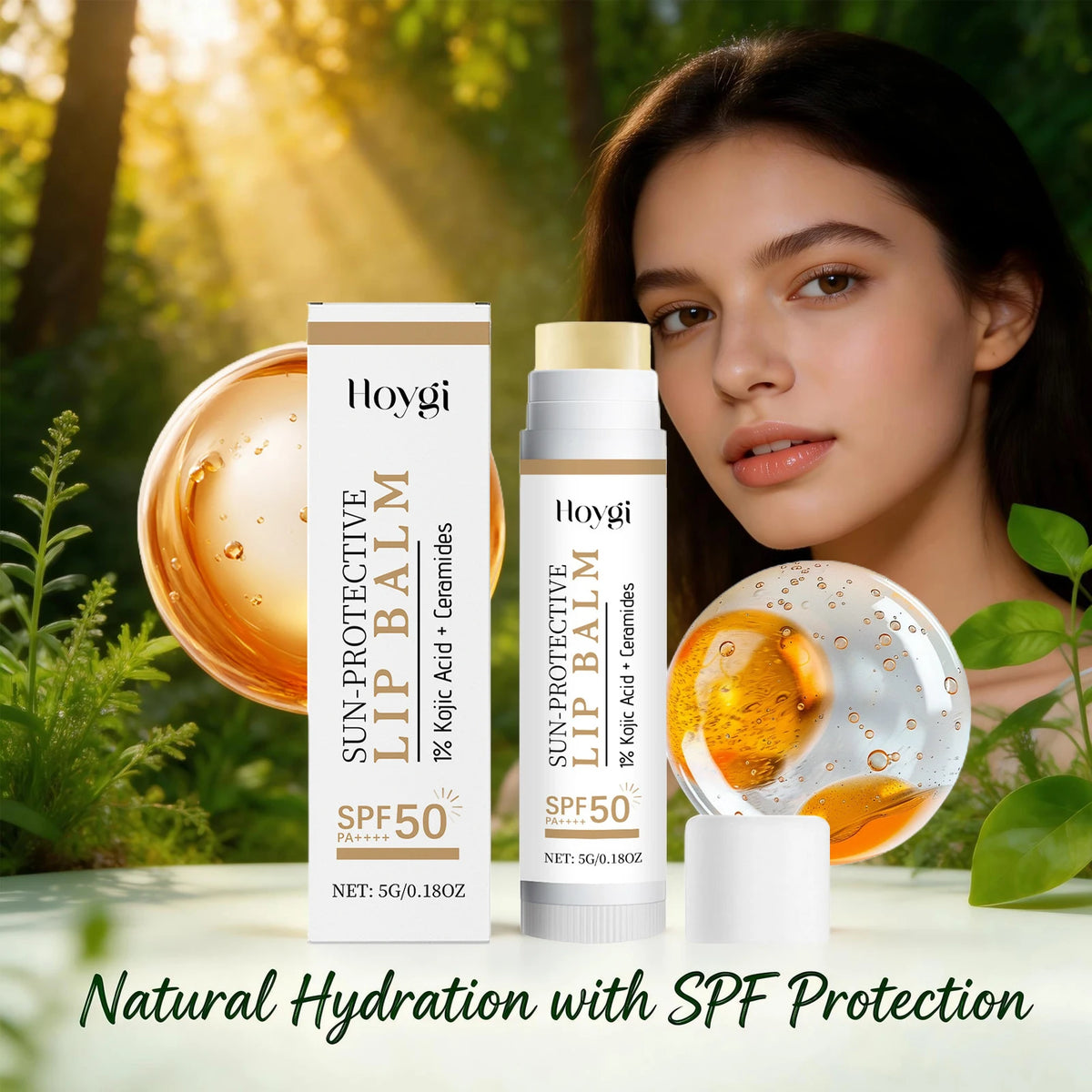 SPF 50+ Lip Balm with Kojic Acid & Ceramide | Hoygi