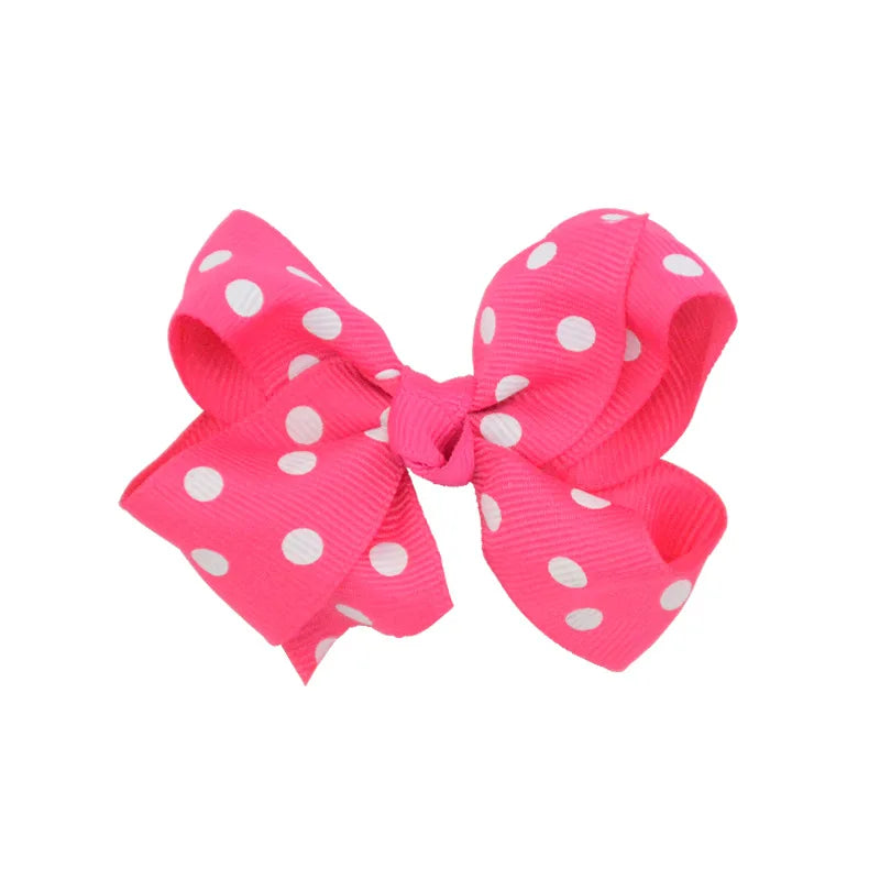 12-Pack Handmade Grosgrain Ribbon Bow Hair Clips for Girls
