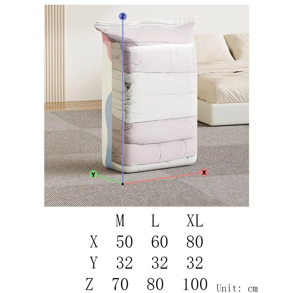 No-Pump Vacuum Compression Bags | Wardrobe Storage Organizer