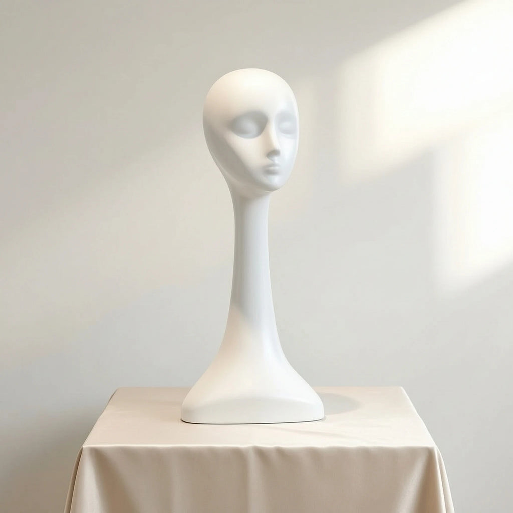 Abstract Mannequin Head Display Stand | Hair, Hat & Scarf