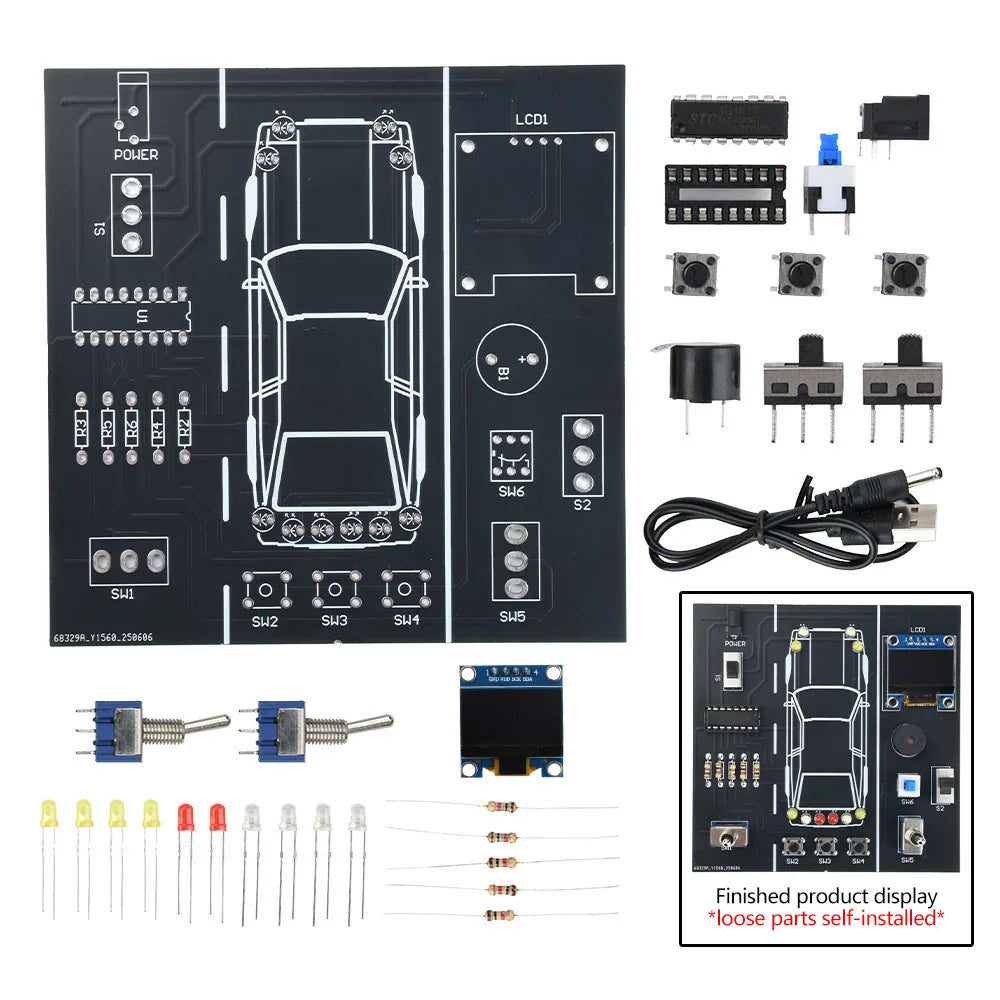 DC 5V Car Driving Simulator DIY Electronics Soldering Kit