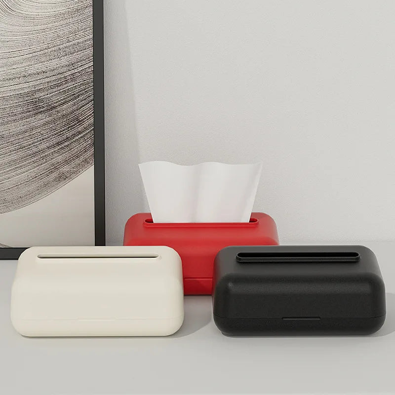 Nordic Plastic Tissue Box – Large Rounded Corner Matte Design