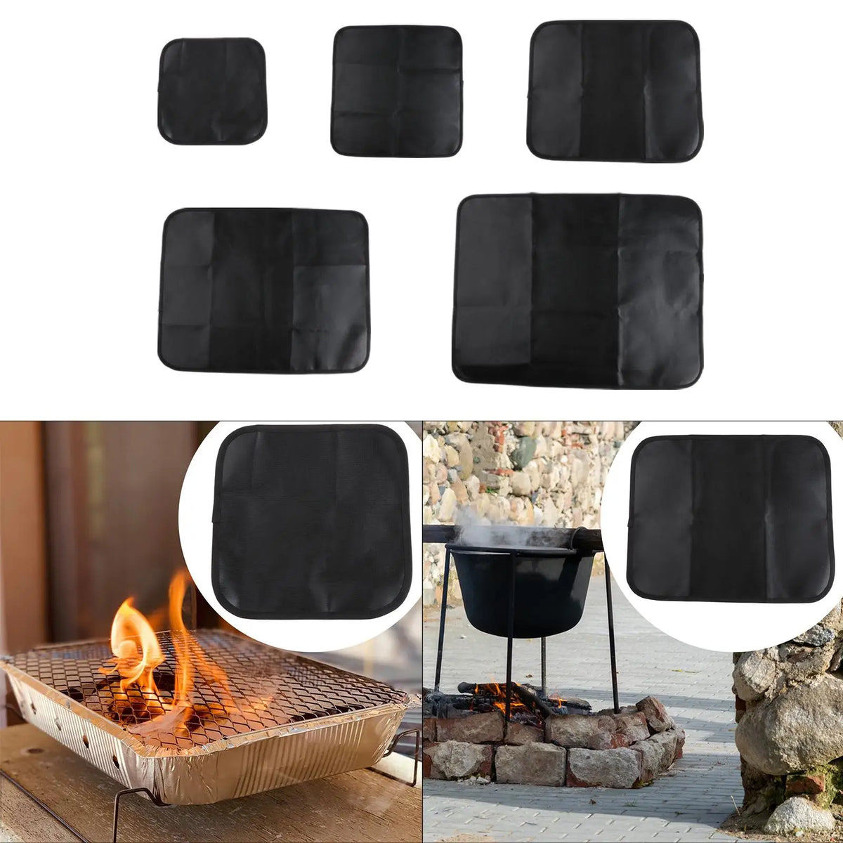Fireproof Heat Resistant Fireplace Mat – BBQ & Fire Pit