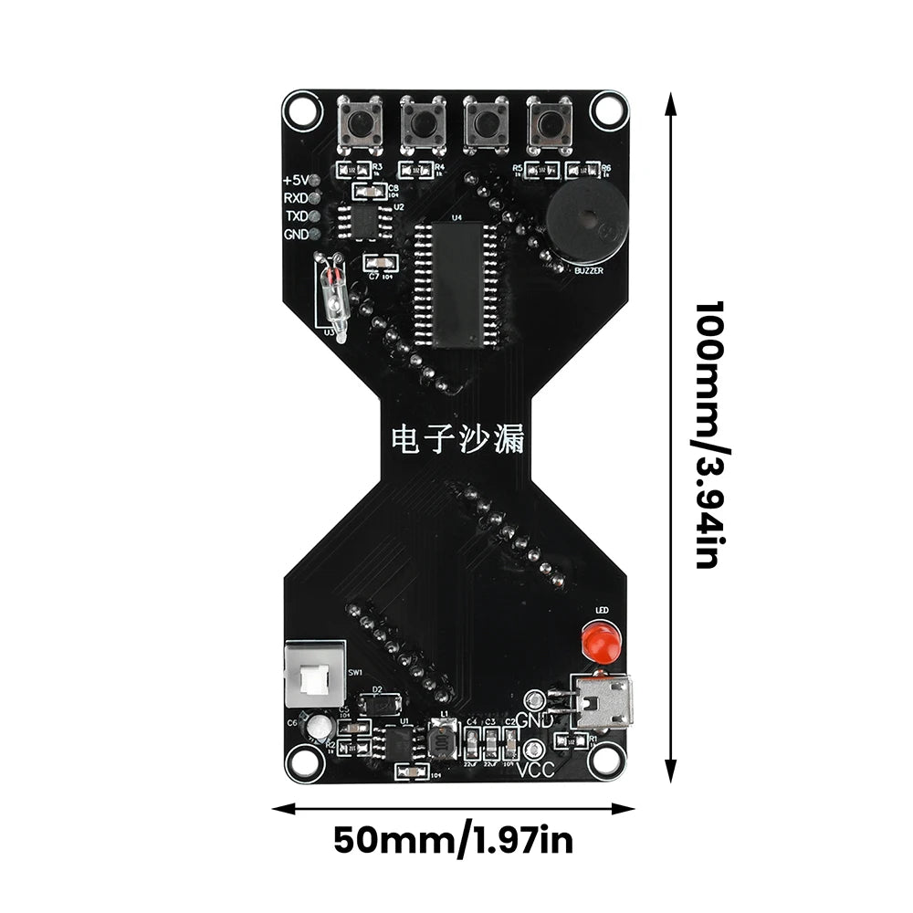 LED Dot Matrix Electronic Hourglass DIY Soldering Kit – 5V