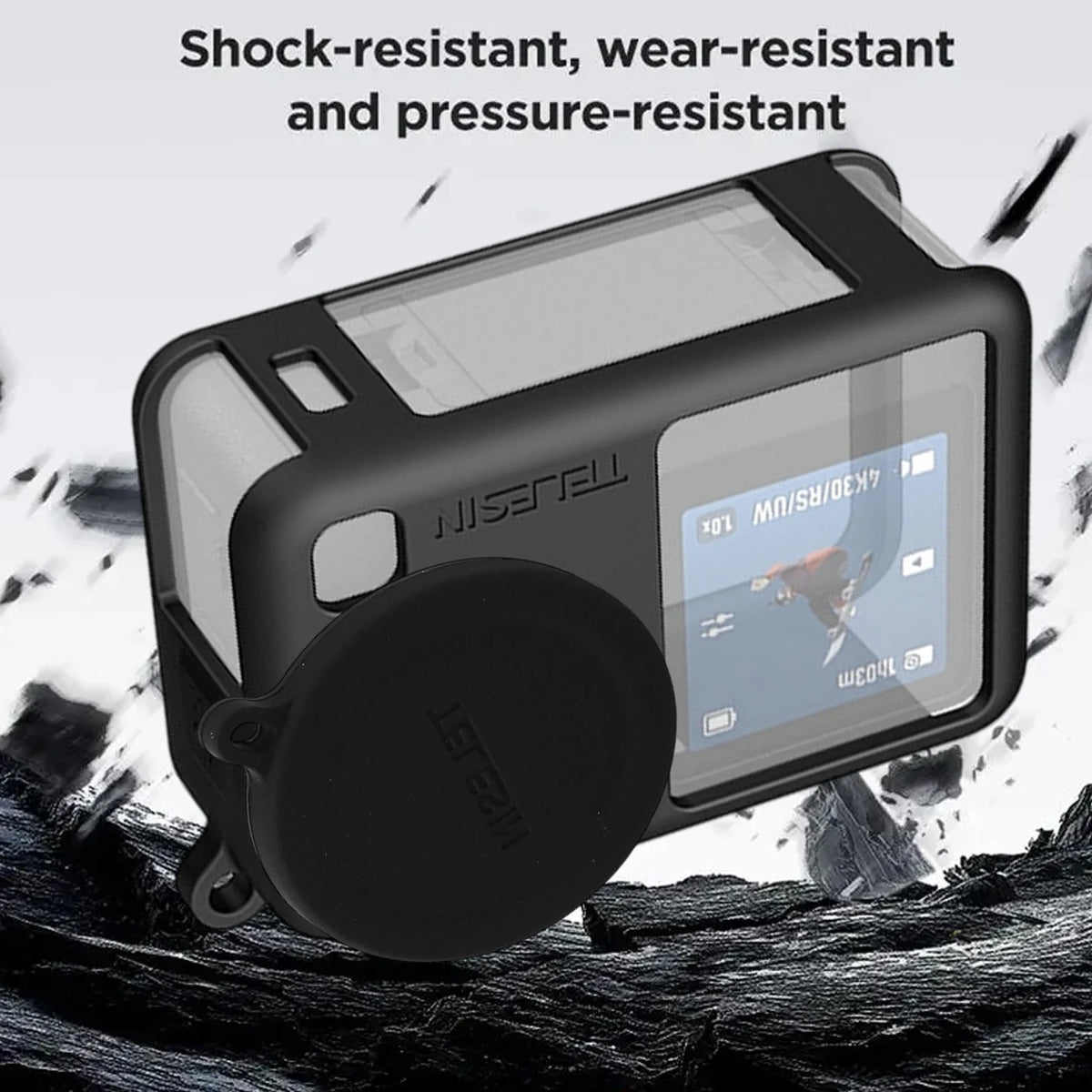Silicone Case & Lens Cap with Lanyard for DJI OSMO Action 6