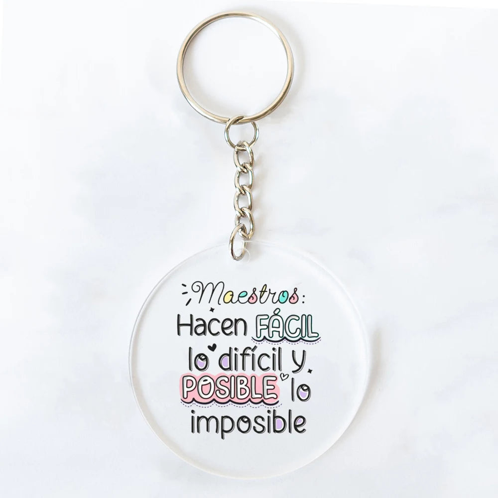 Teacher Appreciation Acrylic Keychain – Heartfelt Thank You Gift