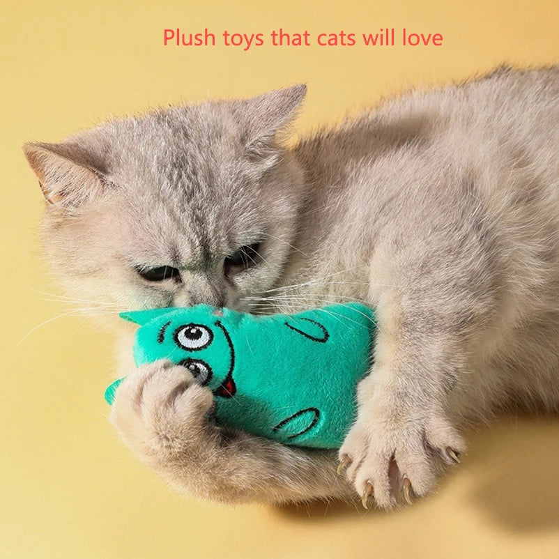 Cartoon Plush Chew Toy for Cats & Dogs – Interactive Doll