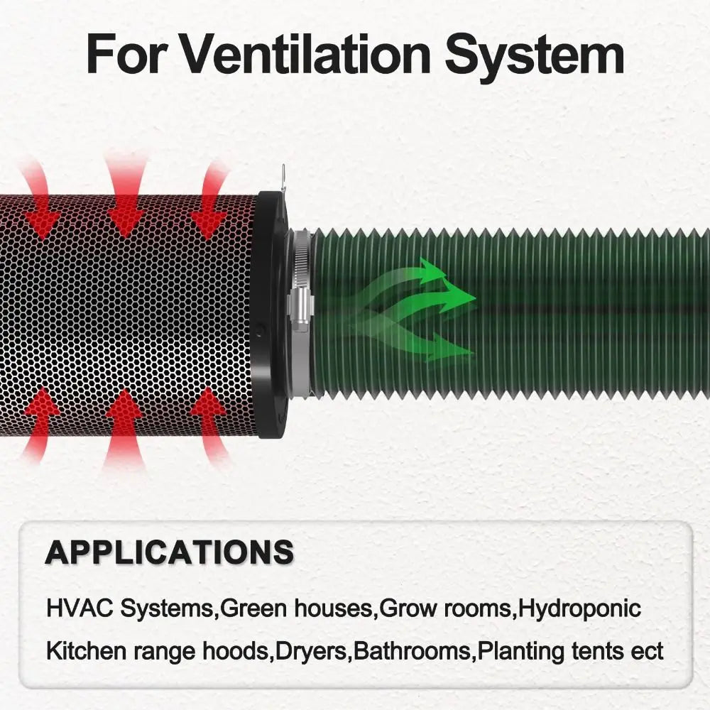 Flexible Dryer Vent Hose 6/7 Inch Heavy-Duty Aluminum Foil Duct