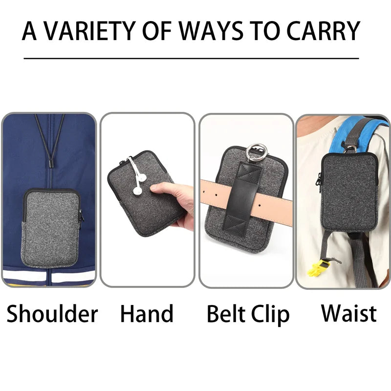 Universal Foldable Phone Waist Bag | Soft Fabric Pouch