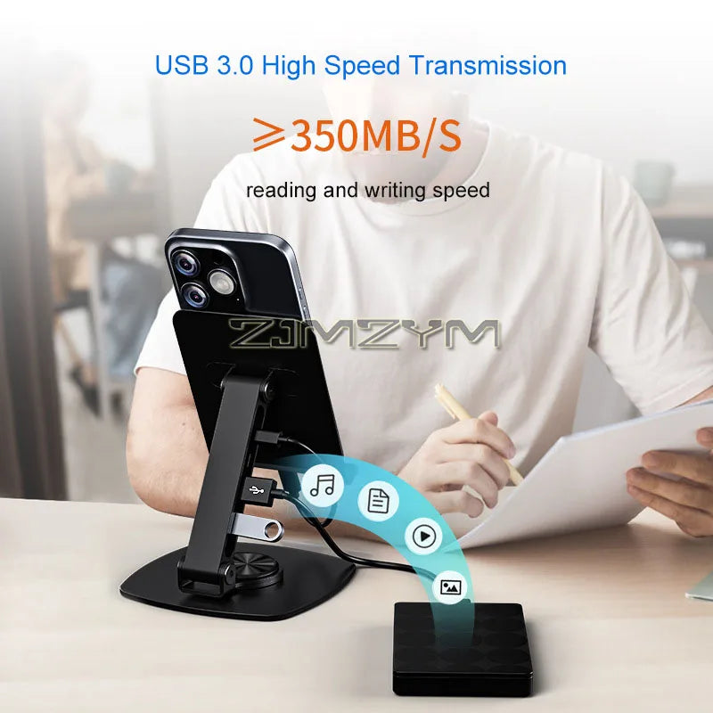 360° Rotating Aluminum Phone & Tablet Desk Stand Holder