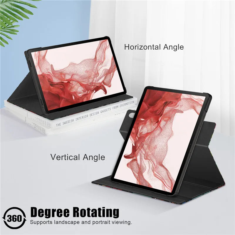 Samsung Tab S9 FE / S10 FE 360° Rotating Fabric Stand Case