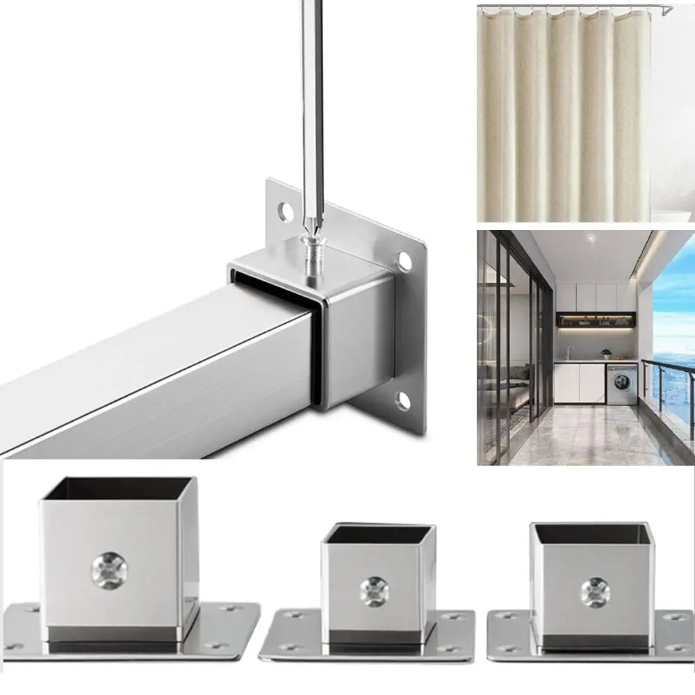 Stainless Steel Square Tube Connector – Rustproof Flange Base