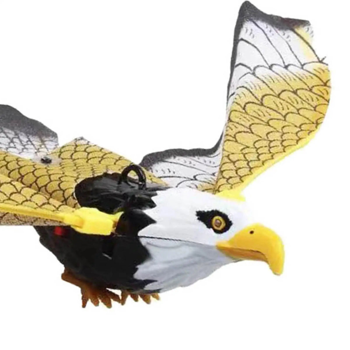 Hanging Flying Bird Deterrent with Light & Sound – Hawk or Parrot