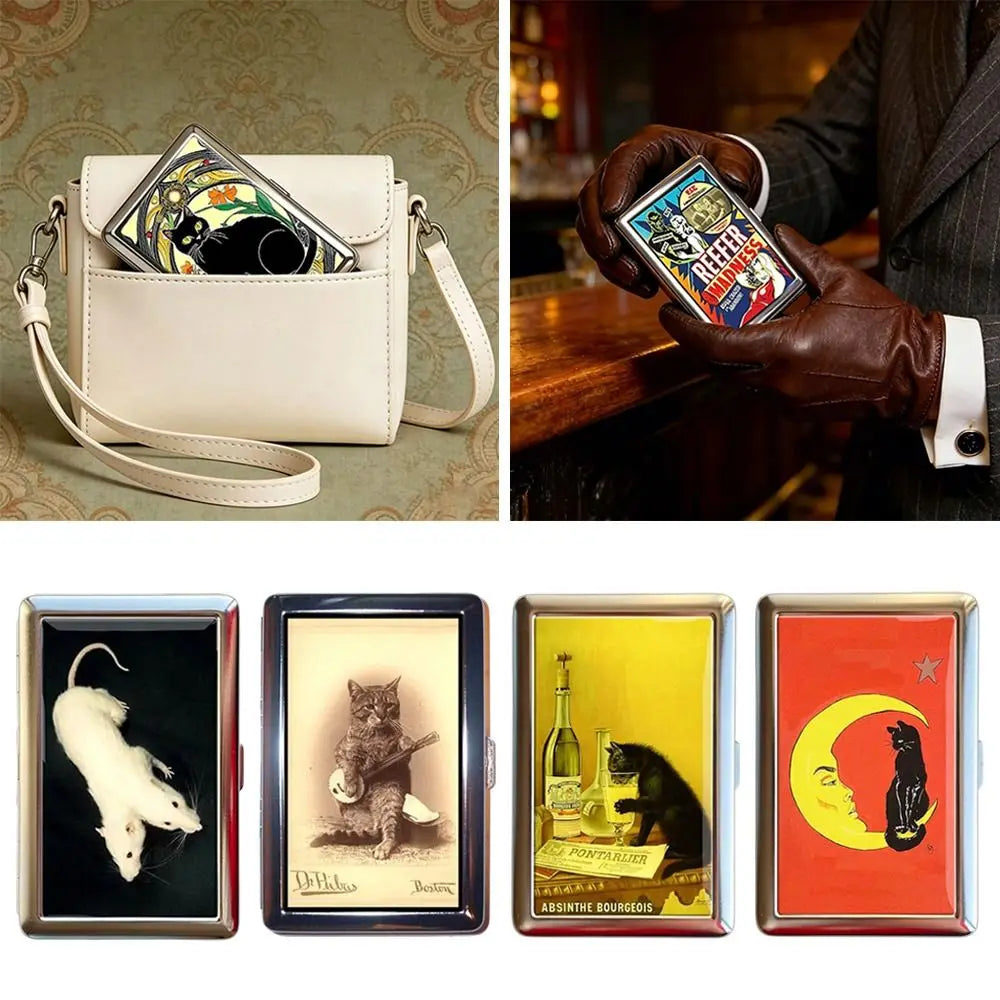 Vintage Metal Card Case | Multi-Function Business Card Holder